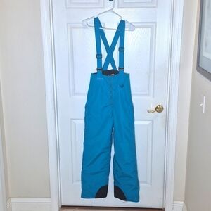 Columbia blue and black ski bib women's size Medium